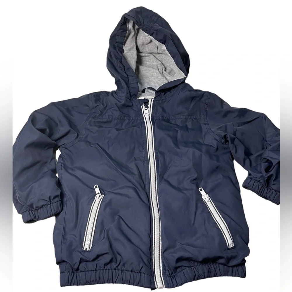 gymboree navy blue and gray windbreaker‎ jacket kids 4T-5T